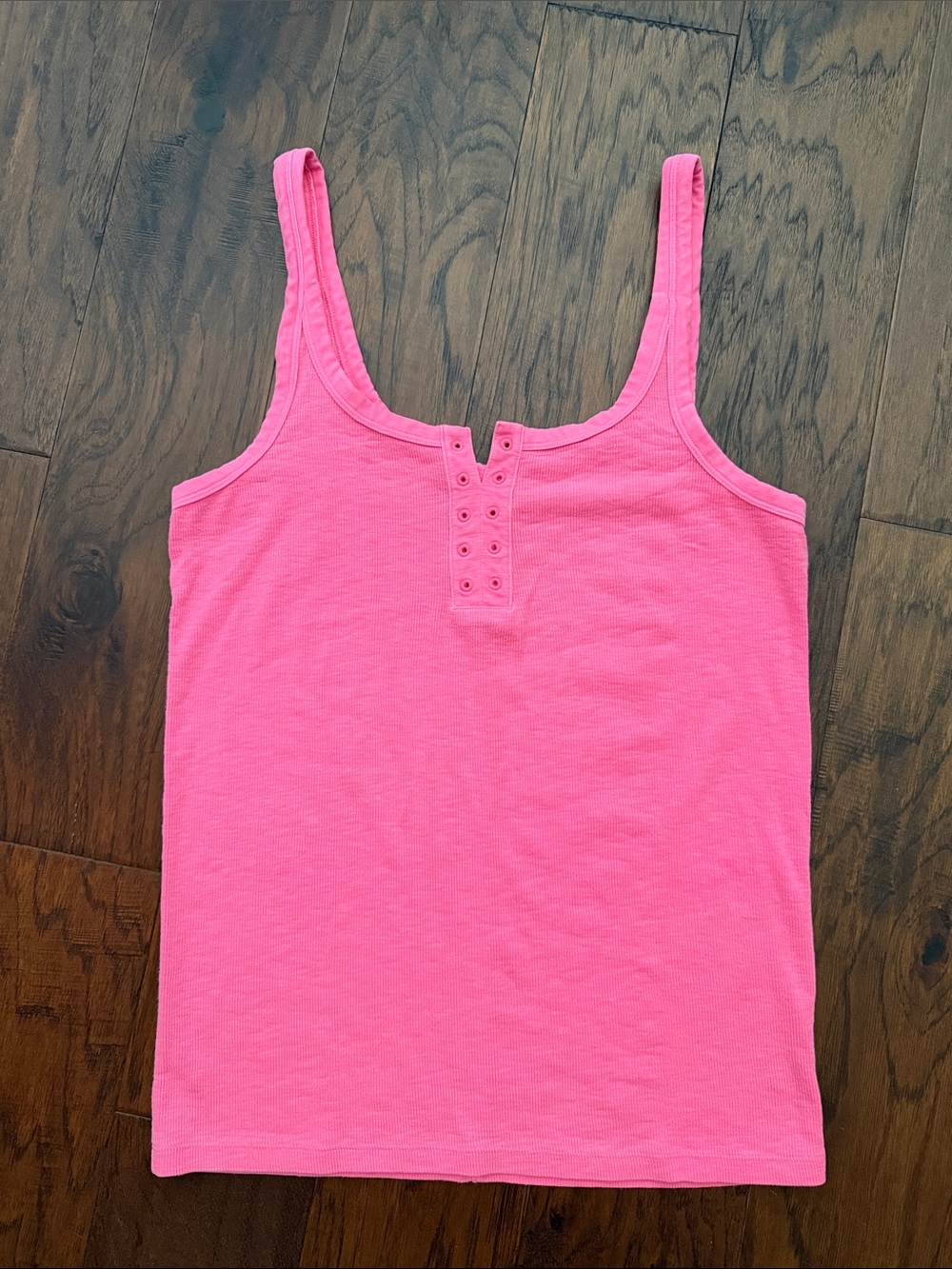 aerie Hot Pink Henley Tank